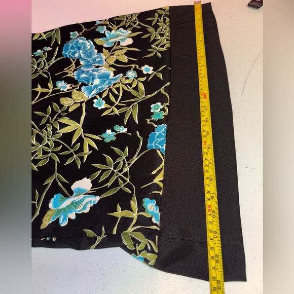 AB Studio Black Dress with Blue Floral Design - Picture 7 of 8